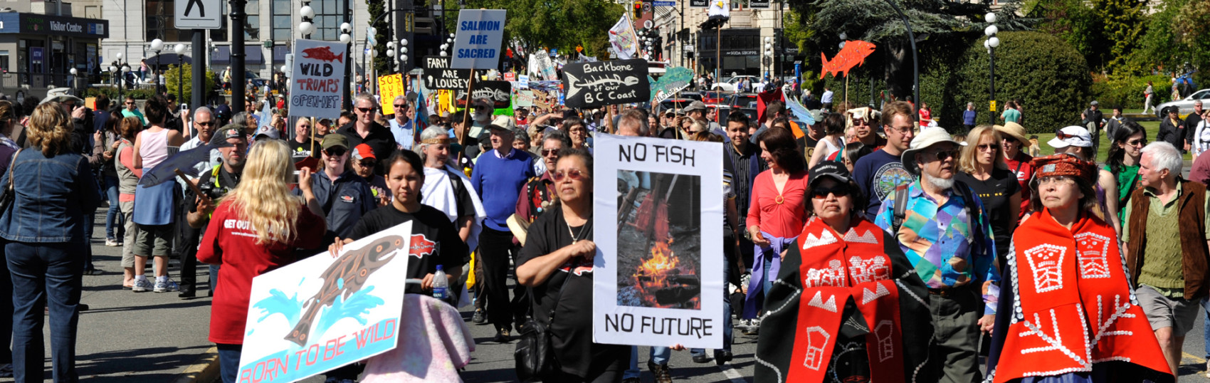 First Nations protesting overfishing of salmon in BC