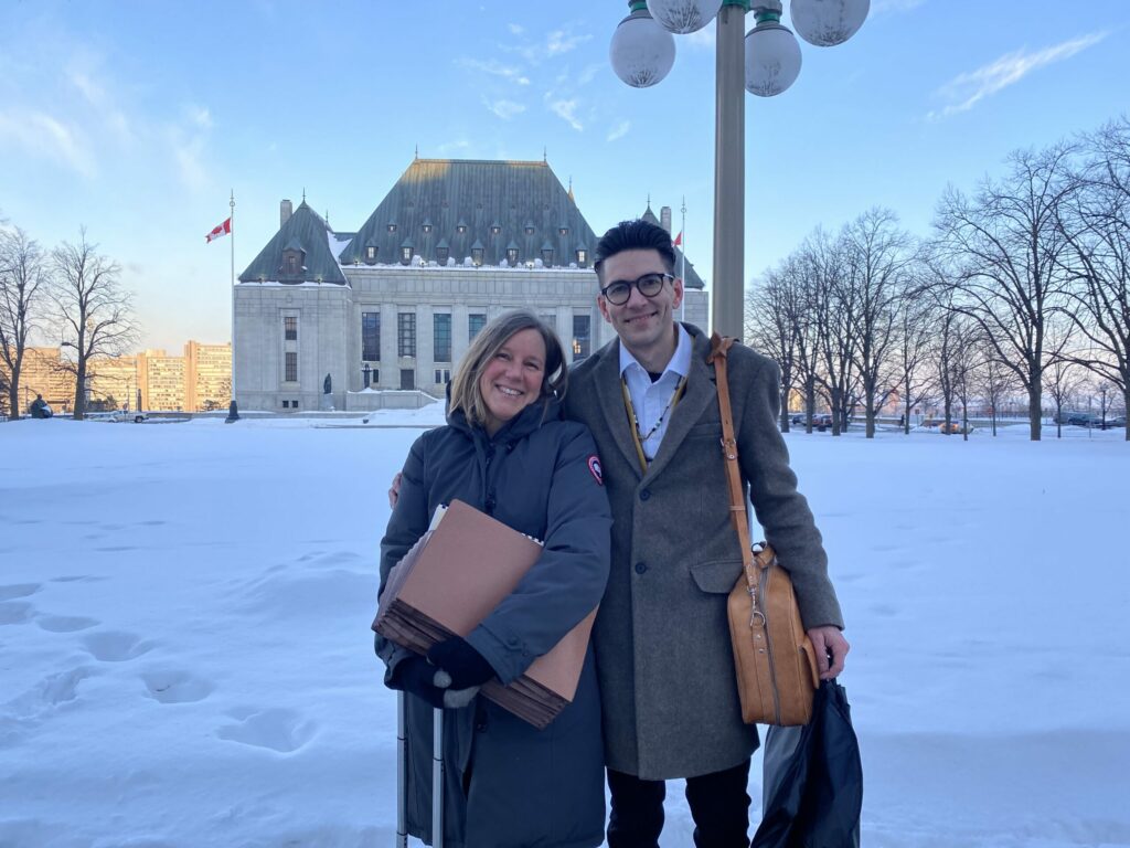 Mandell Pinder lawyers outside Supreme Court of Canada for Dickson v. Vuntut Gwitchin First Nation.