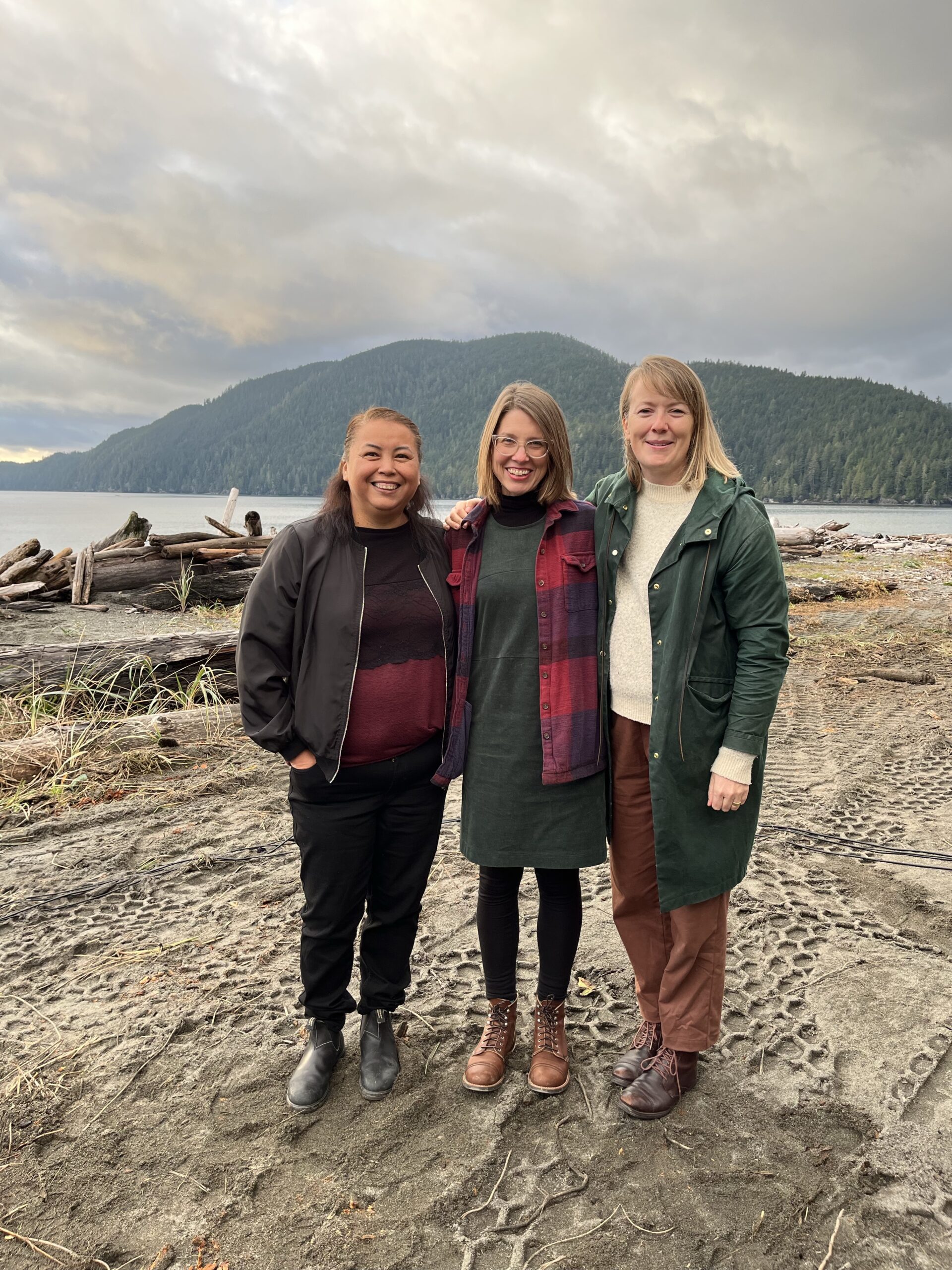 From left to right: Pacheedaht Councillor and Acting Treaty Negotiator Tracy Charlie, MP lawyers Kelsey McDermott and Virginia Mathers.